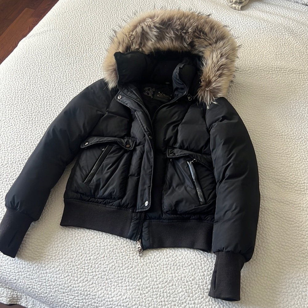 Women’s Mackage Bomber with Fur Hood